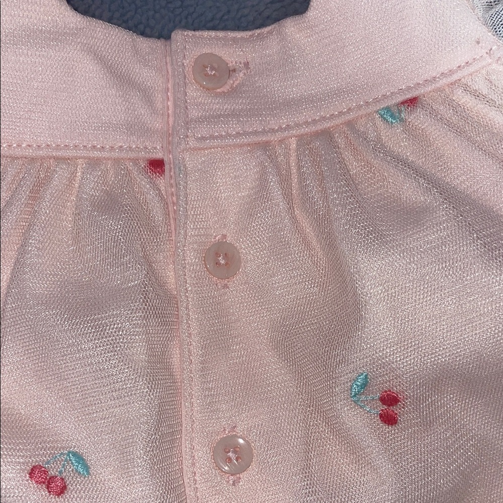 Carter's Pink Baby Dress Cherry Tulle         size Newborn - Picture 10 of 12